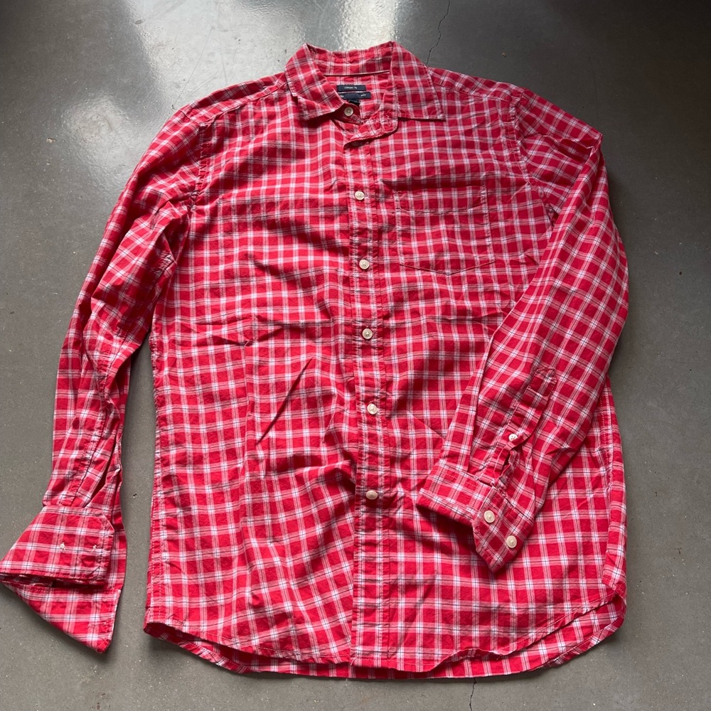 Gap Red Gingham Button Down